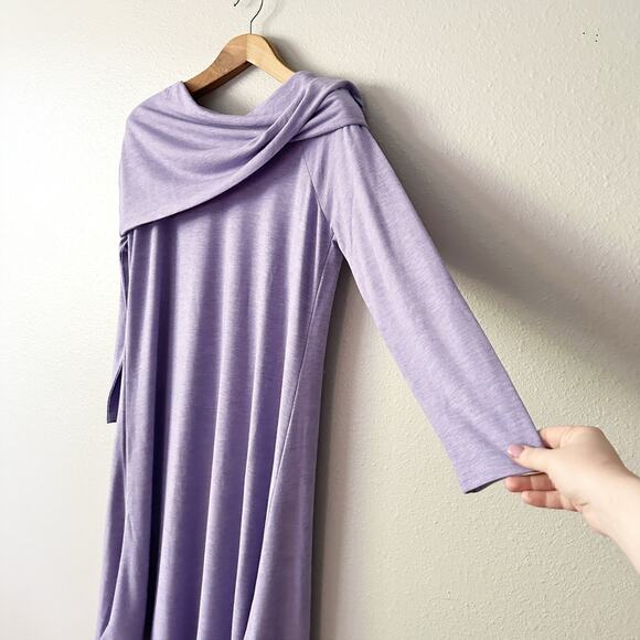 Soft Surroundings B’Call Knit Purple Haze Midi Dress Women's Large Petite NEW - Picture 3 of 10
